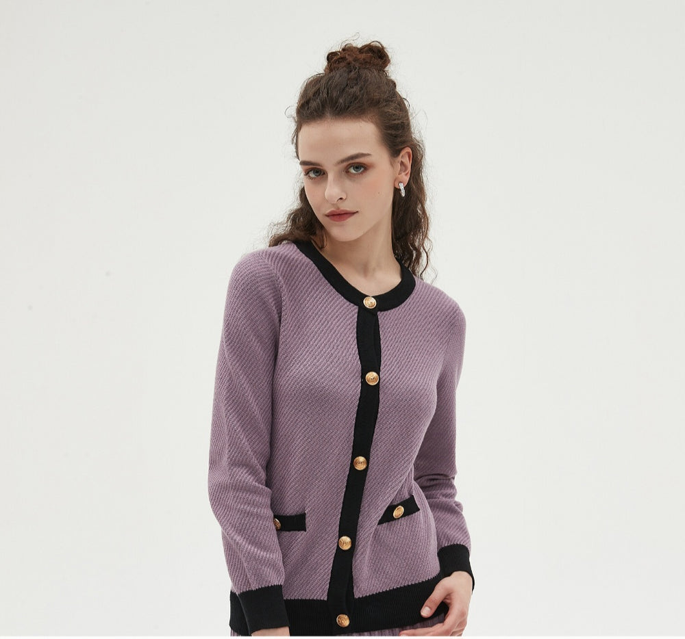 MM CLASSIQUE CARDIGAN - DUSTY LAVENDER