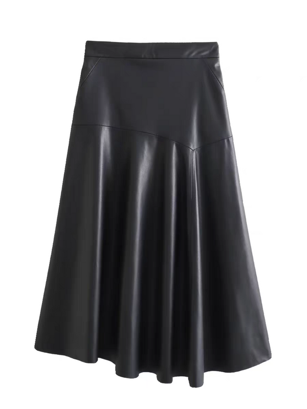 LEATHER MAXI SKIRT