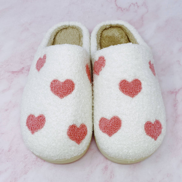 Heart Full Cozy Lounge Slippers: M/L / Precious Pink