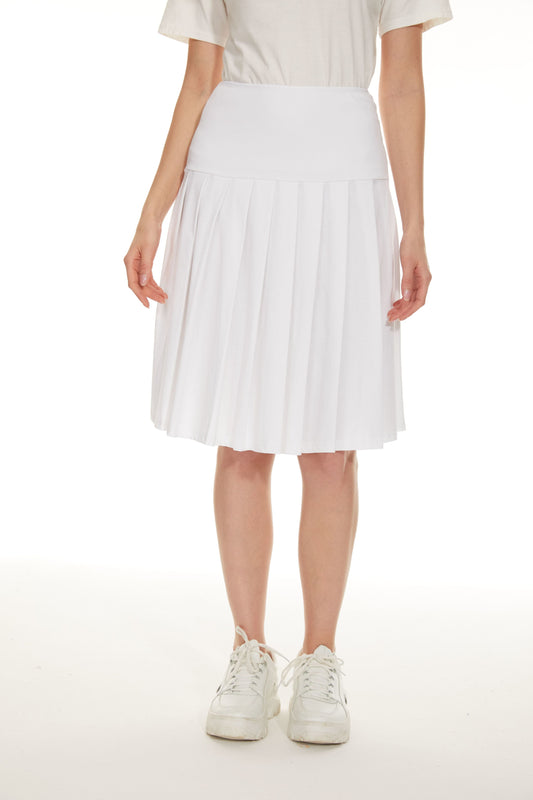 MM PURPLE LABEL COTTON PLEATED WHITE (PLUS SIZE)