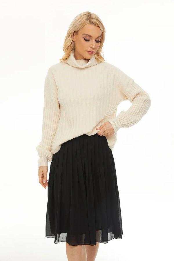 SOFT SLOUCH ROLL NECK SWEATER