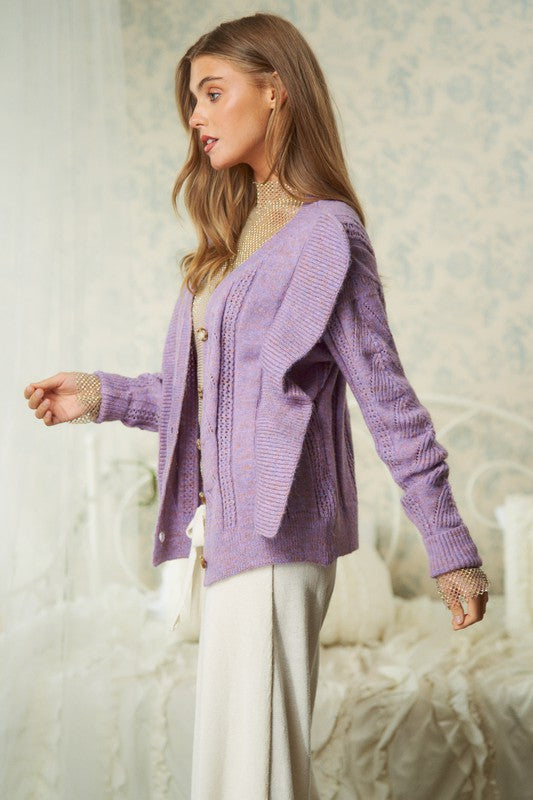 PURPLE PRETTY CARDI