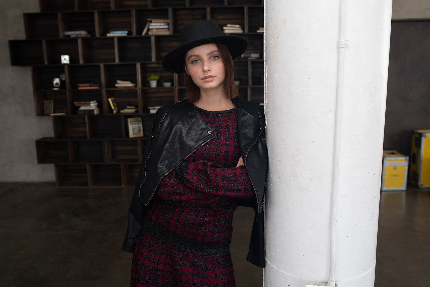 AMAZING MM SKIRT LUREX MAROON PLAID