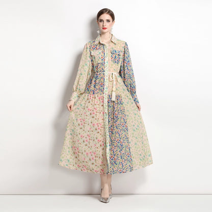 FLORAL MAXI DRESS BUTTON DOWN