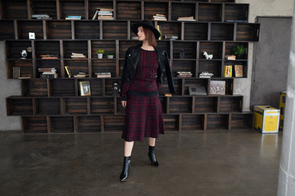 AMAZING MM SKIRT LUREX MAROON PLAID