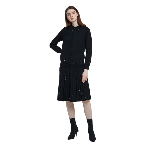 MM LIMITED YEAR ROUND PLEATED - STUDDED BLACK