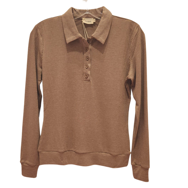 LONG SLEEVE POLO RIBBED TSHIRT