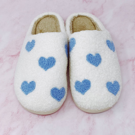 Heart Full Cozy Lounge Slippers: S/M / Lovely Blue
