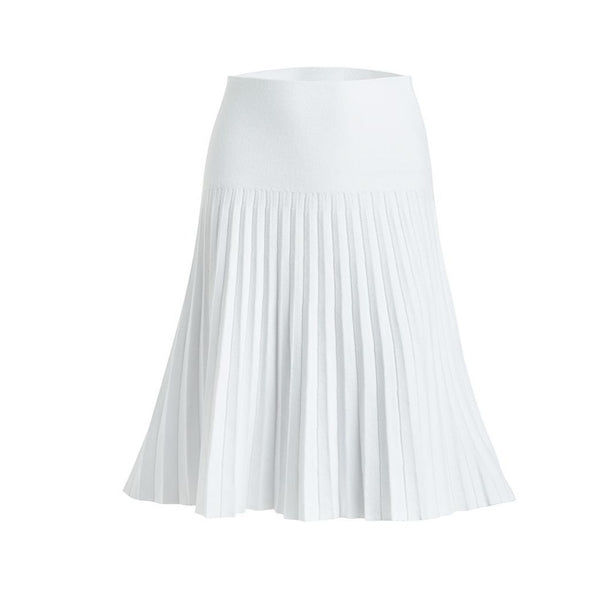 MM SUMMER PLEATED SKIRT- PURE WHITE