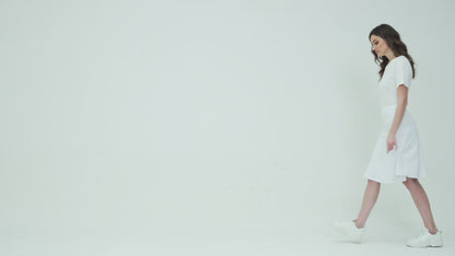 MM COTTON FIT N FLARE - WHITE