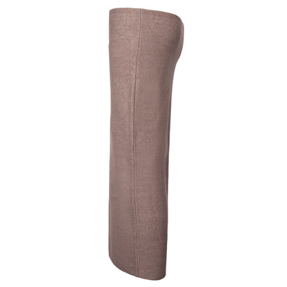MM STRAIGHT MIDI SKIRT- TAUPE 28"