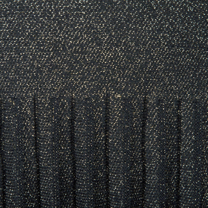 MM PLEATED SKIRT - LUREX BLACK GOLD