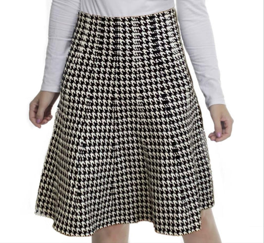 AMAZING MM SKIRT - YR RND HOUNDSTOOTH