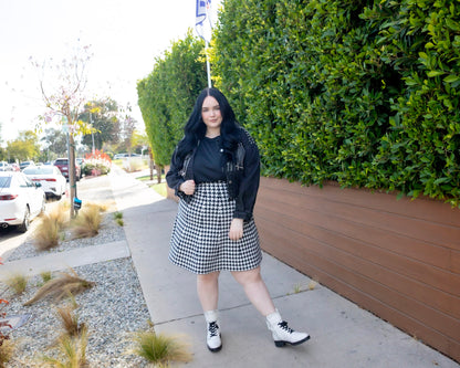 MM PURPLE LABEL - YR RND HOUNDSTOOTH 2.0 (PLUS SIZE)