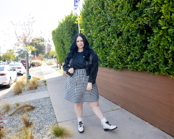 MM PURPLE LABEL - YR RND HOUNDSTOOTH 2.0 (PLUS SIZE)