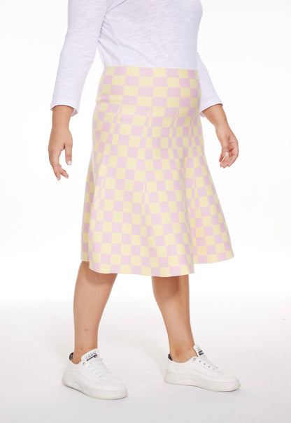 MM PURPLE LABEL - PINK YELLOW CHECKERED (PLUS SIZE)